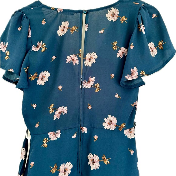 Altar'd State Navy Floral Mini Wrap Dress - Picture 6 of 6